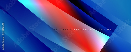 Wave liquid style lines with shadows and light on gradient background