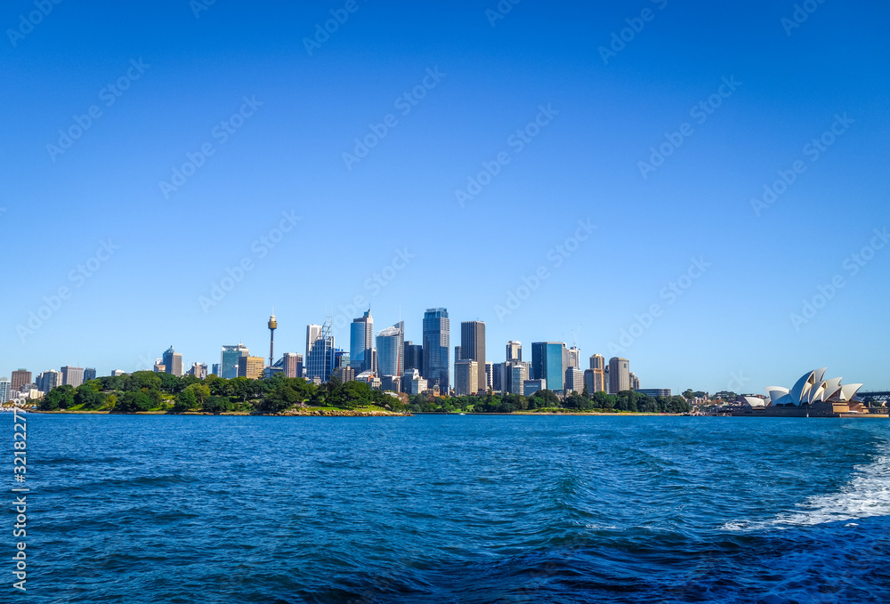Obraz premium Sydney city center and Opera House, Australia