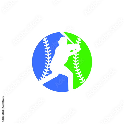 vector illustration of a baseball logo sport