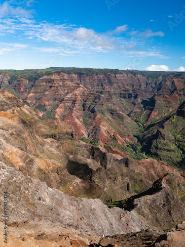 Waimea Canyon, also known as the Grand Canyon of the Pacific, is a large canyon, located on the western side of Kauaʻi in the Hawaiian Islands of the United States.