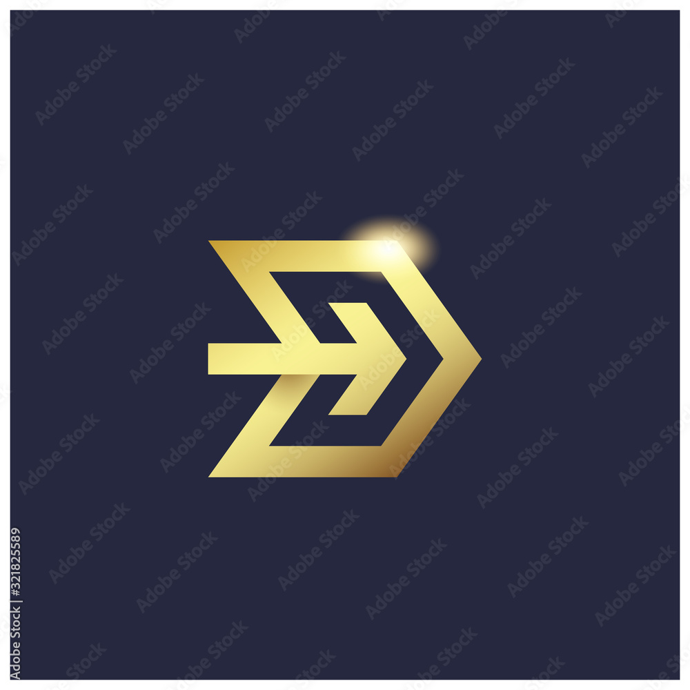 abstract D monogram logo design abstract D monogram logo design