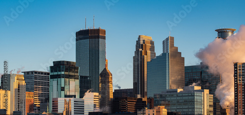 Skyline of Minneapolis in Winter