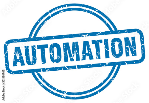 automation stamp. automation round vintage grunge sign. automation
