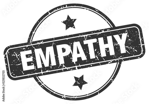 empathy stamp. empathy round vintage grunge sign. empathy