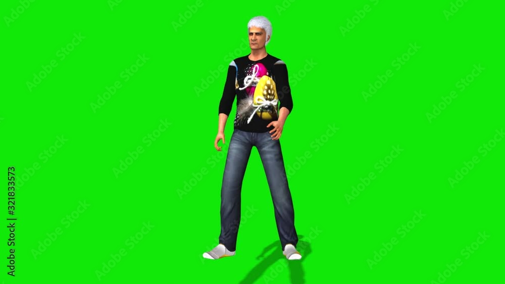4K 3d animation of angry man with white hair and wearing a stylish modern sweater, punches the air 4K 3d animation of angry man with white hair and wearing a stylish modern sweater, punches the air