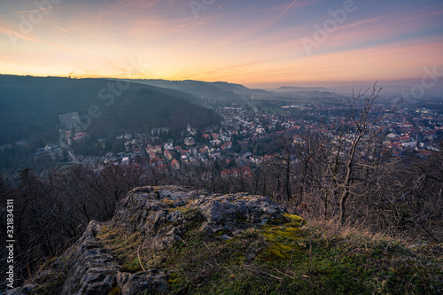 Blick auf Bad Harzburg am Abend