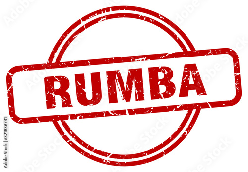 rumba stamp. rumba round vintage grunge sign. rumba