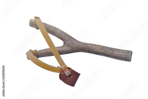 Slingshot isolated on white background with clipping path.