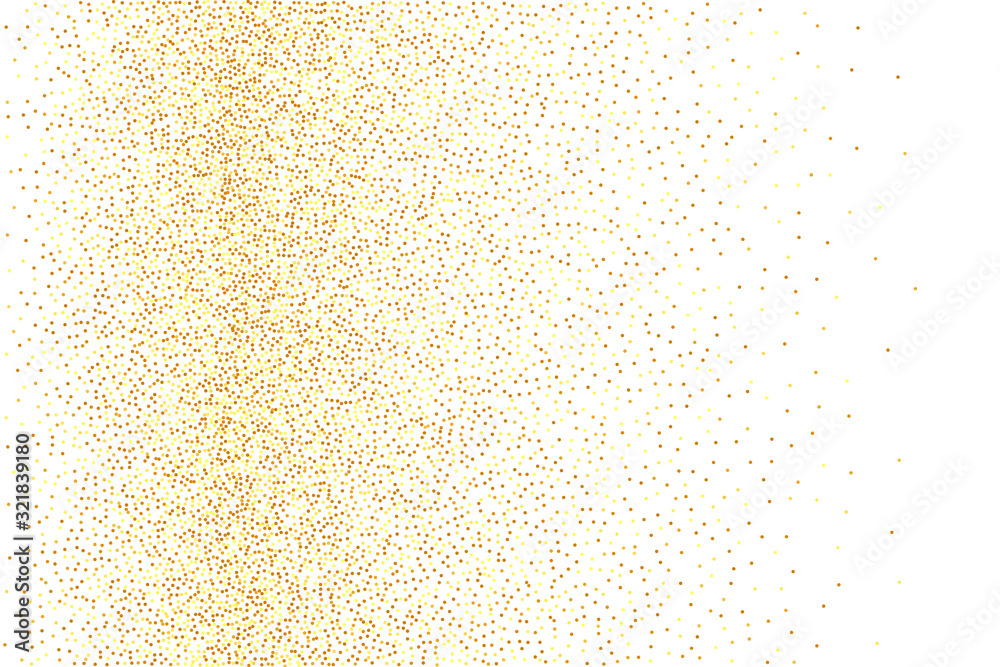 Isolated golden dust particles. Isolated golden dust particles.
