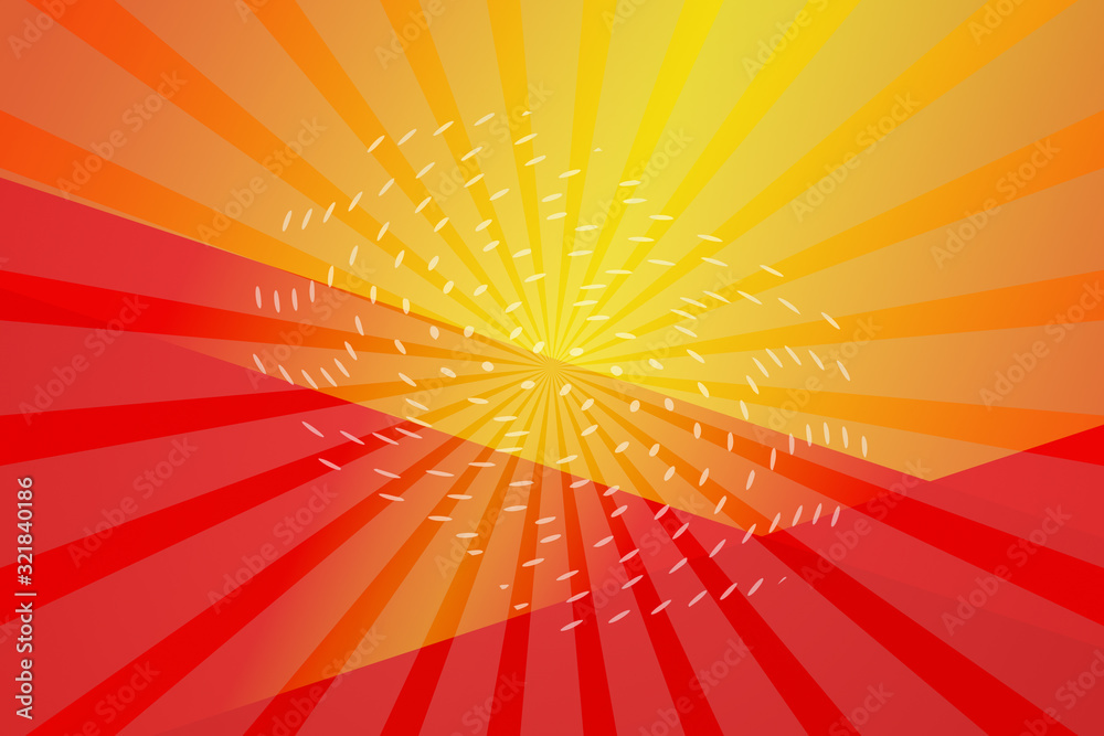 Fototapeta premium abstract, orange, yellow, light, design, illustration, wallpaper, texture, pattern, sun, red, graphic, color, line, digital, wave, summer, backgrounds, art, technology, energy, shine, bright, line