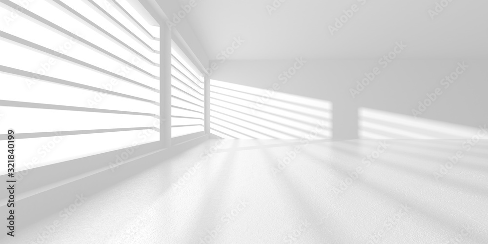 Obraz premium Futuristic White Architecture Design Background