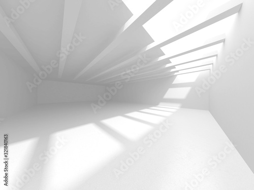 Futuristic White Architecture Design Background