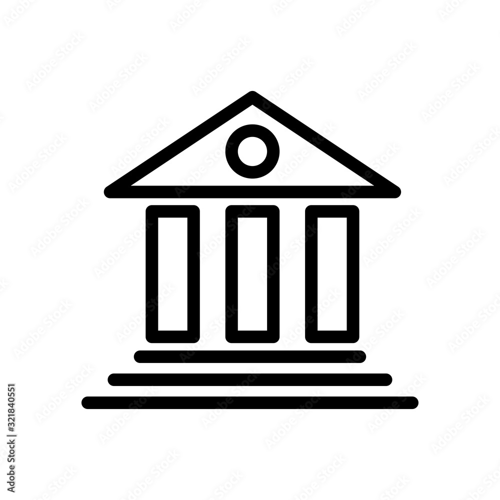 Bank Building Icon Vector Design Template Bank Building Icon Vector Design Template