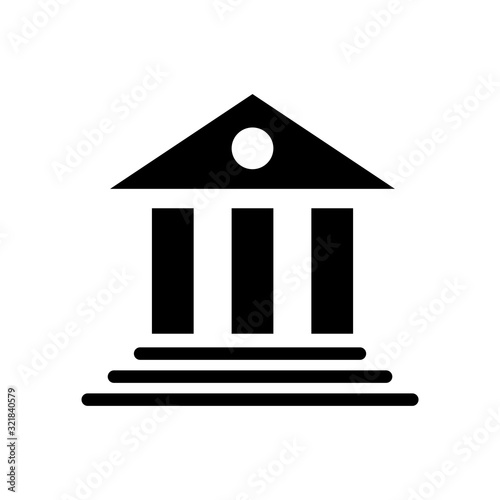 Bank Building Icon Vector Design Template