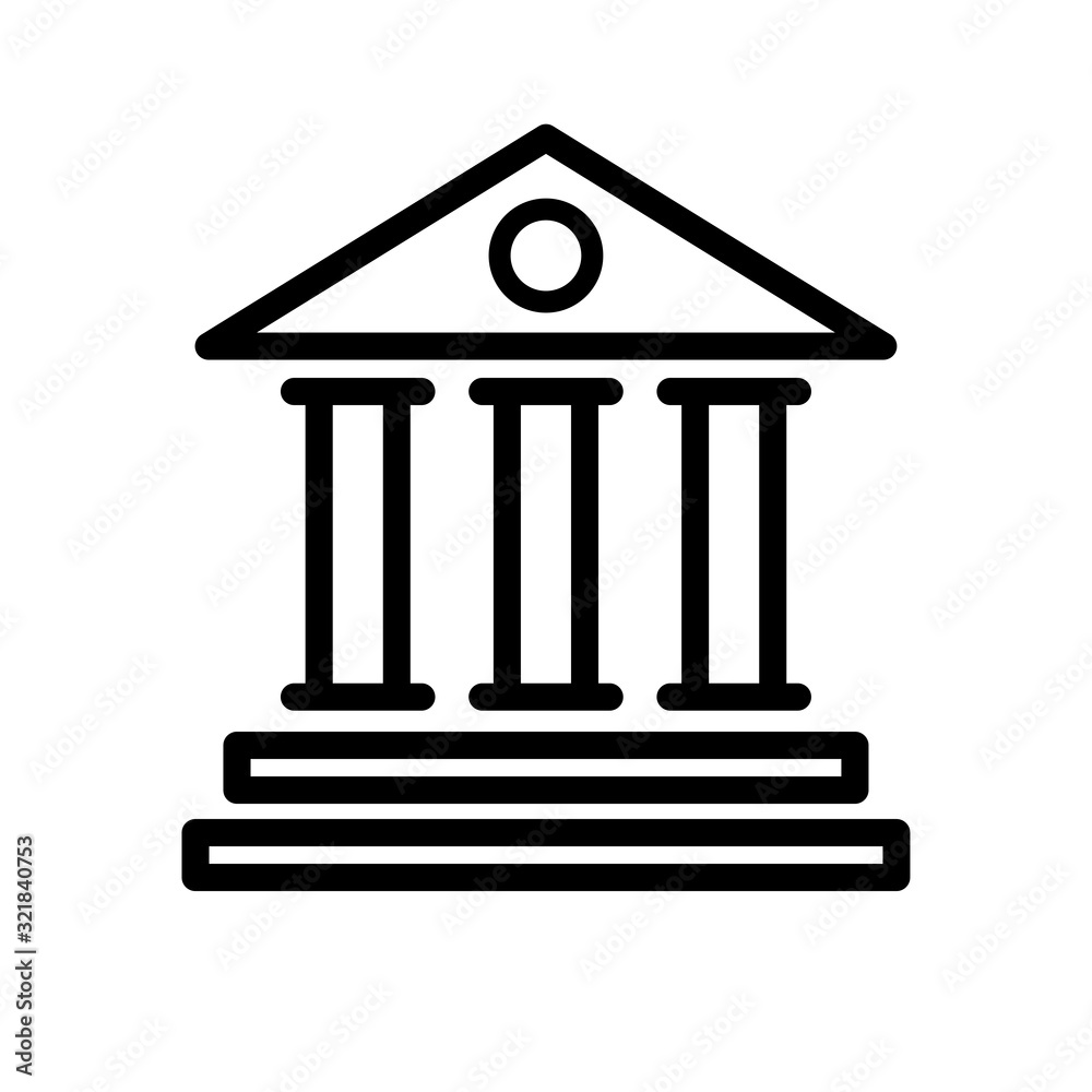 Bank Building Icon Vector Design Template Bank Building Icon Vector Design Template