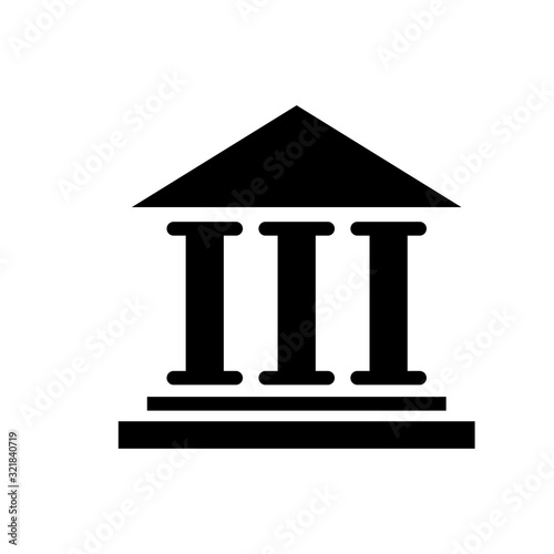 Bank Building Icon Vector Design Template