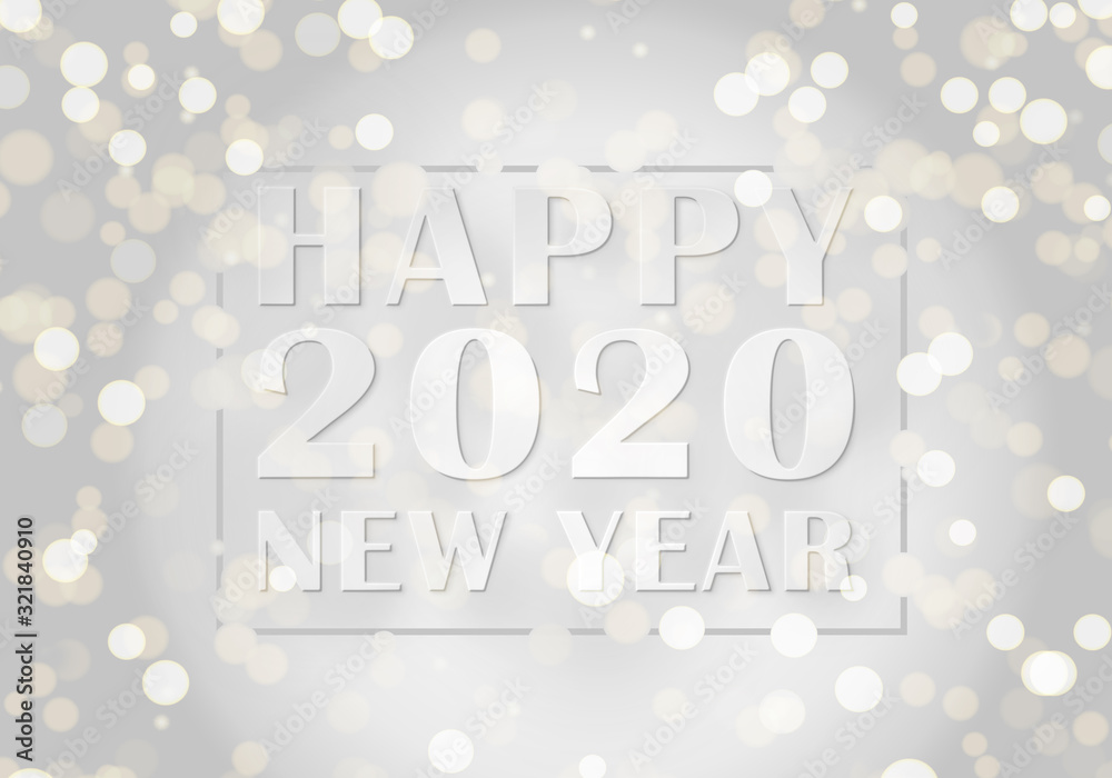 Beautiful Christmas and Happy New Year banner (poster) with copy space for your text. Shining decorative background Happy New Year 2020 Beautiful Christmas and Happy New Year banner (poster) with copy space for your text. Shining decorative background Happy New Year 2020