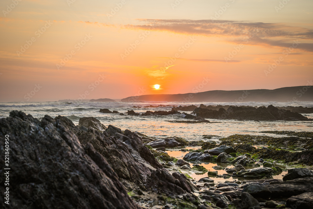Sunset at Freshwater West beach, Pembrokeshire