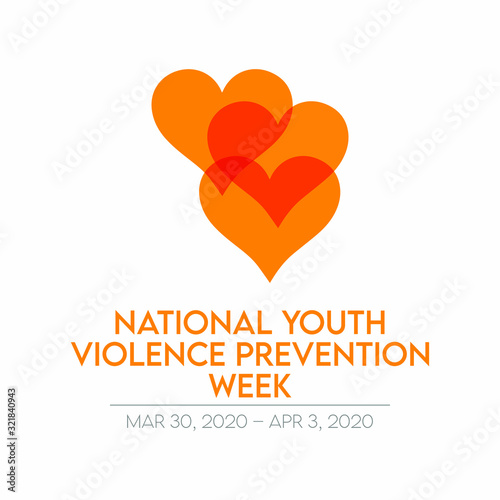Vector illustration on the theme of National Youth Violence awareness and prevention week.