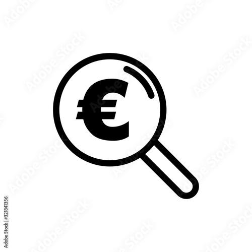 Simple Looking for Money Icon Vector Design Template