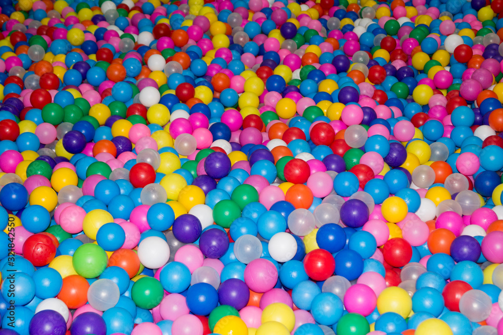 colorful balls for children’s pool for background