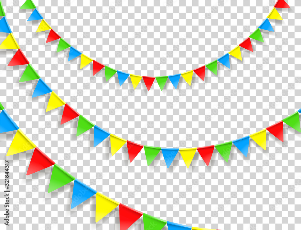 Obraz premium Color flag strings vector clipart