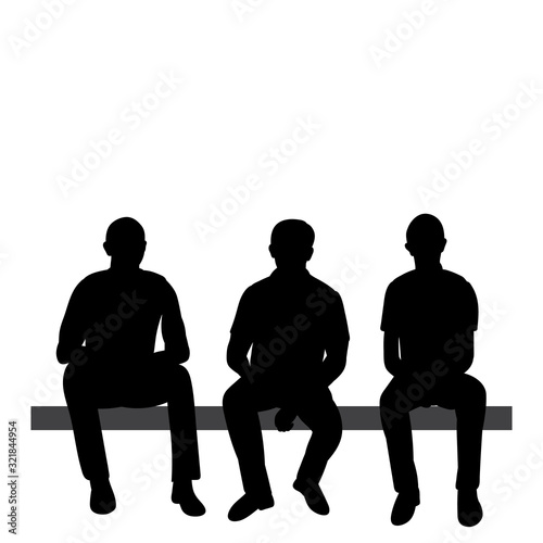  isolated, black silhouette of a man sitting