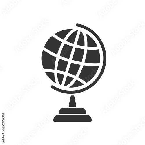 The globe icon. Globe symbol. Flat Vector illustration