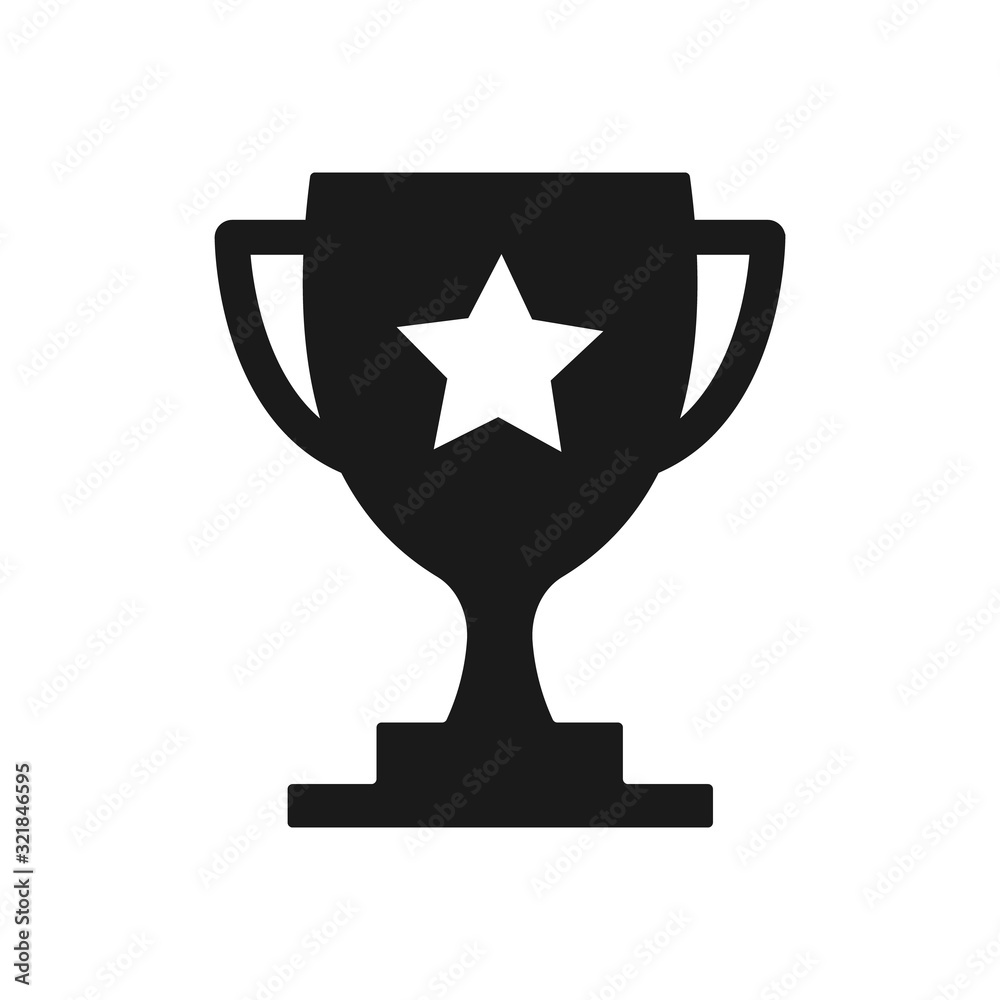 trophy vector flat design isolated on white background trophy vector flat design isolated on white background