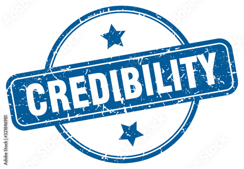 credibility stamp. credibility round vintage grunge sign. credibility