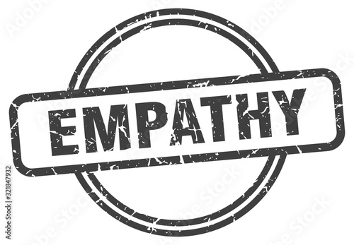 empathy stamp. empathy round vintage grunge sign. empathy