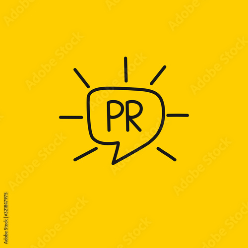 pr logo in bubble