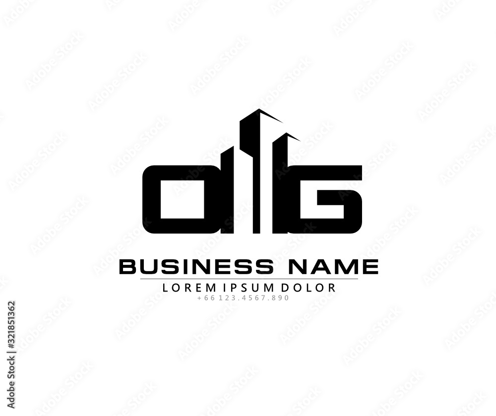 O G OG Initial building logo concept O G OG Initial building logo concept