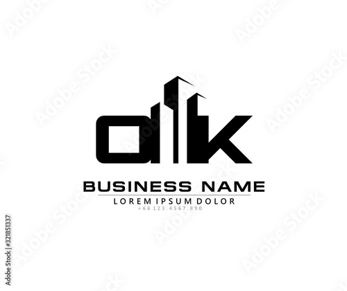 O K OK Initial building logo concept
