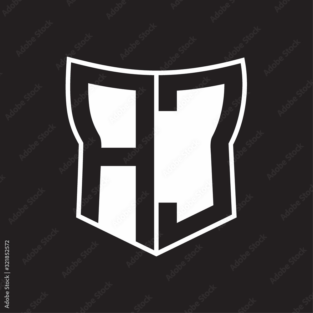 AC Logo monogram with negative space abstract shield shape design template on black background AC Logo monogram with negative space abstract shield shape design template on black background