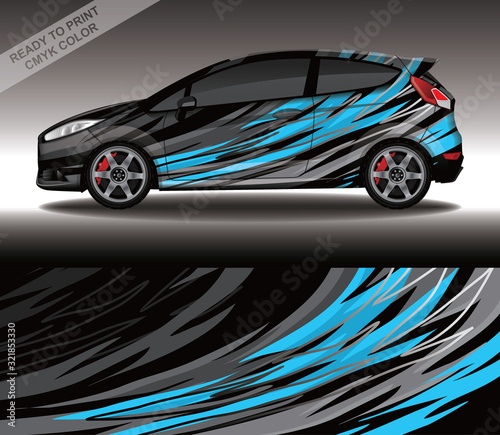 Car wrap decal design vector, custom livery race rally car vehicle sticker and tinting.