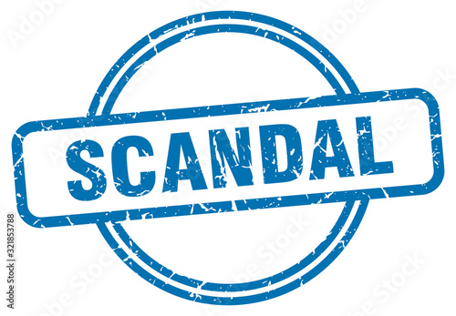 scandal stamp. scandal round vintage grunge sign. scandal