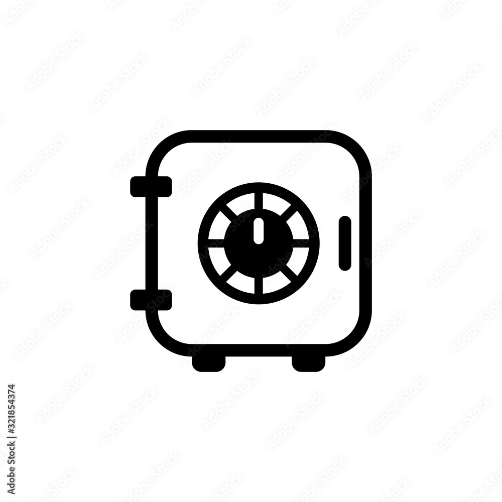 Safe Deposit Box Icon Vector Design Template