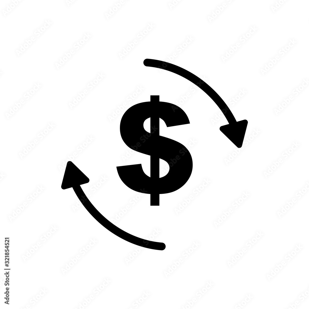 Money Exchange Convert Icon Vector Design Template Money Exchange Convert Icon Vector Design Template