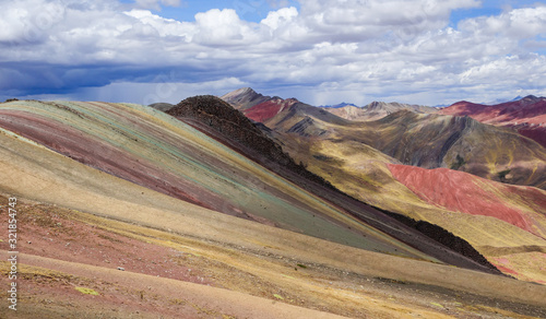 Palccoyo (Palcoyo) rainbow mountains, Cusco/Peru. Colorful landscape in the Andes