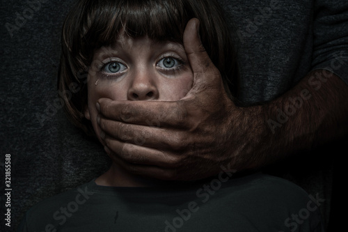 Fototapete Child abuse concept