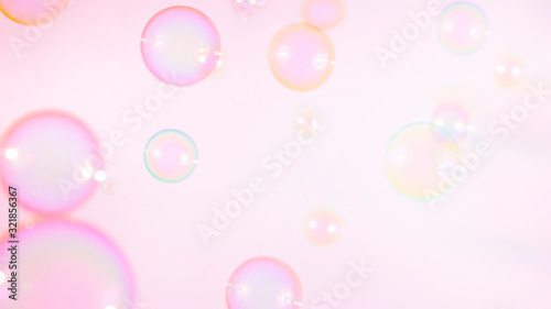 Pink soap bubbles sweet valentine s day background