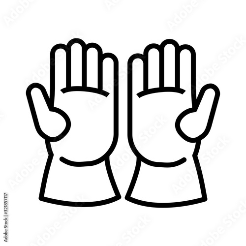 Safety gloves icon vector