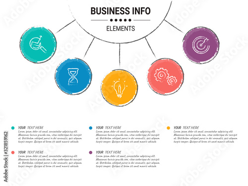 Business infographics. Chart of choice with steps, options. Vector diagram.