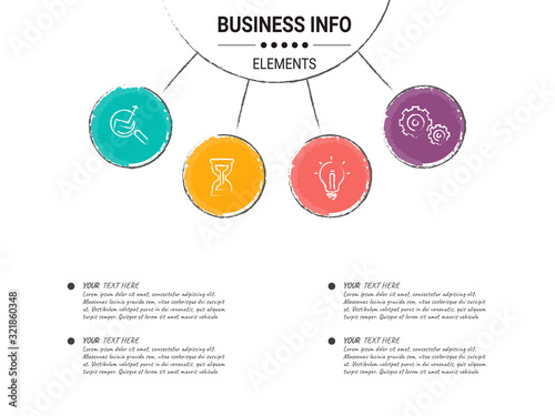 Business infographics. Chart of choice with steps, options. Vector diagram.