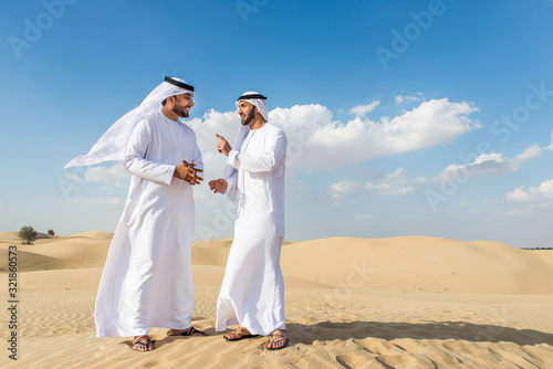 Photography Arabic men in the desert