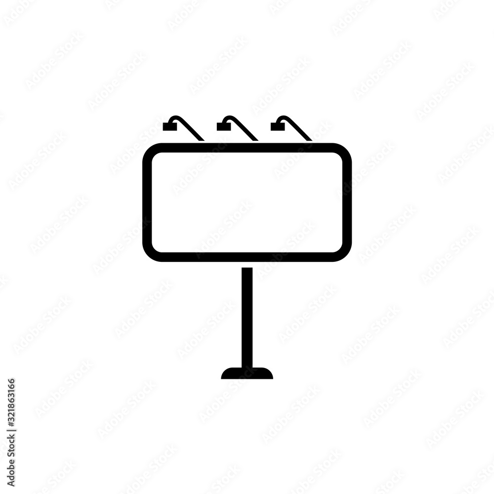 Billboard icon, logo isolated on white background