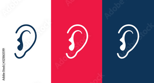 ear icon illustration isolated vector sign symbol