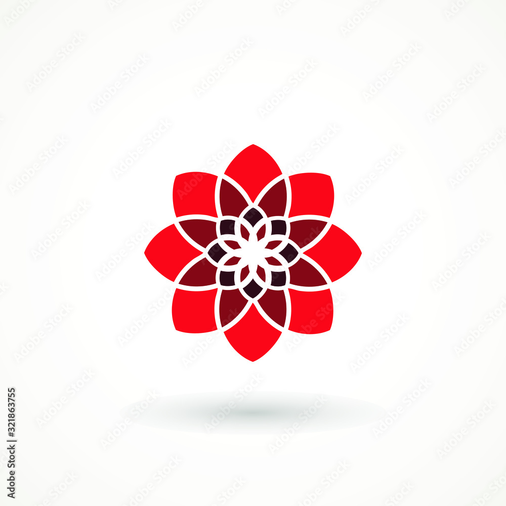 Flower Icon in trendy flat style isolated on grey background. Spring symbol for your web site design, logo, app, UI Flower Icon in trendy flat style isolated on grey background. Spring symbol for your web site design, logo, app, UI