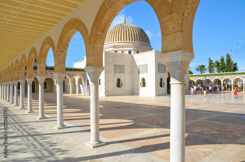 Mausoleum of Habib Bourguiba  the first president of Tunisia in Monastir.